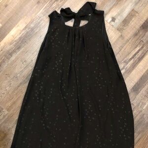 Black Shift Dress with Pattern